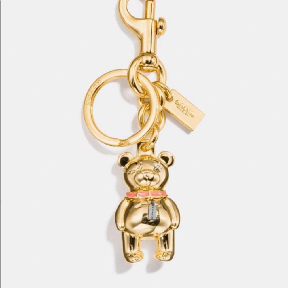 Coach 3D Teddy Bear Charm